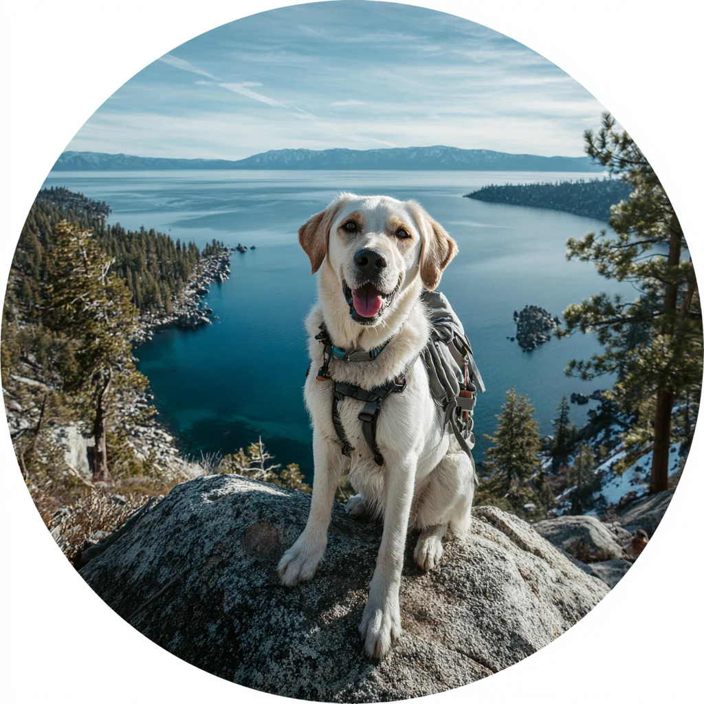 Dog hiking