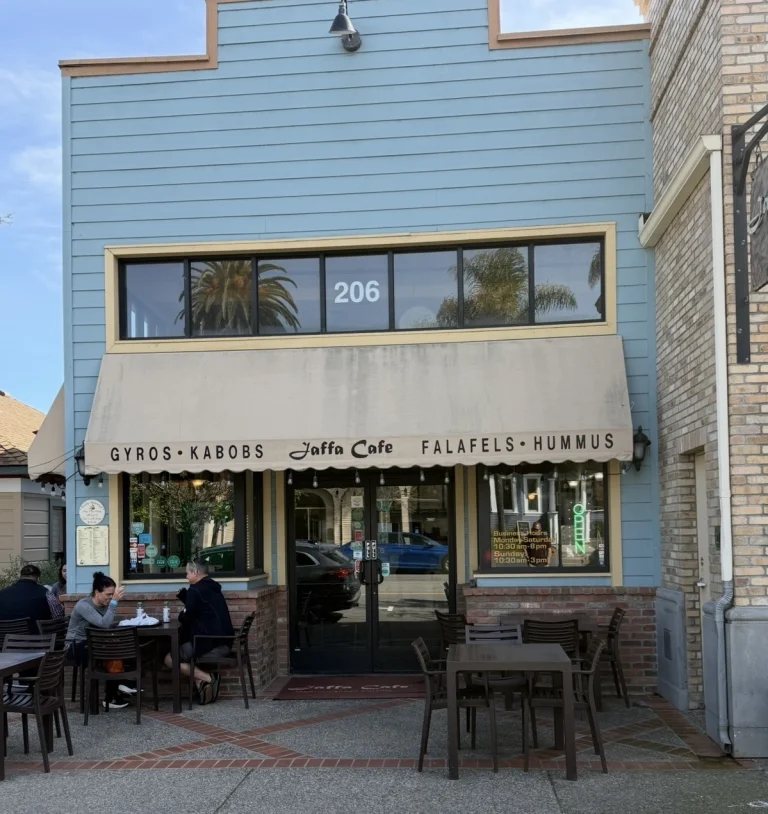 Jaffa Cafe, a dog-friendly restaurant in Arroyo Grande, California