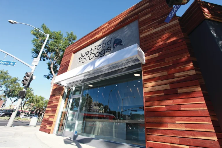 Just Food For Dogs West, a dog-friendly pet supply store in Los Angeles, California