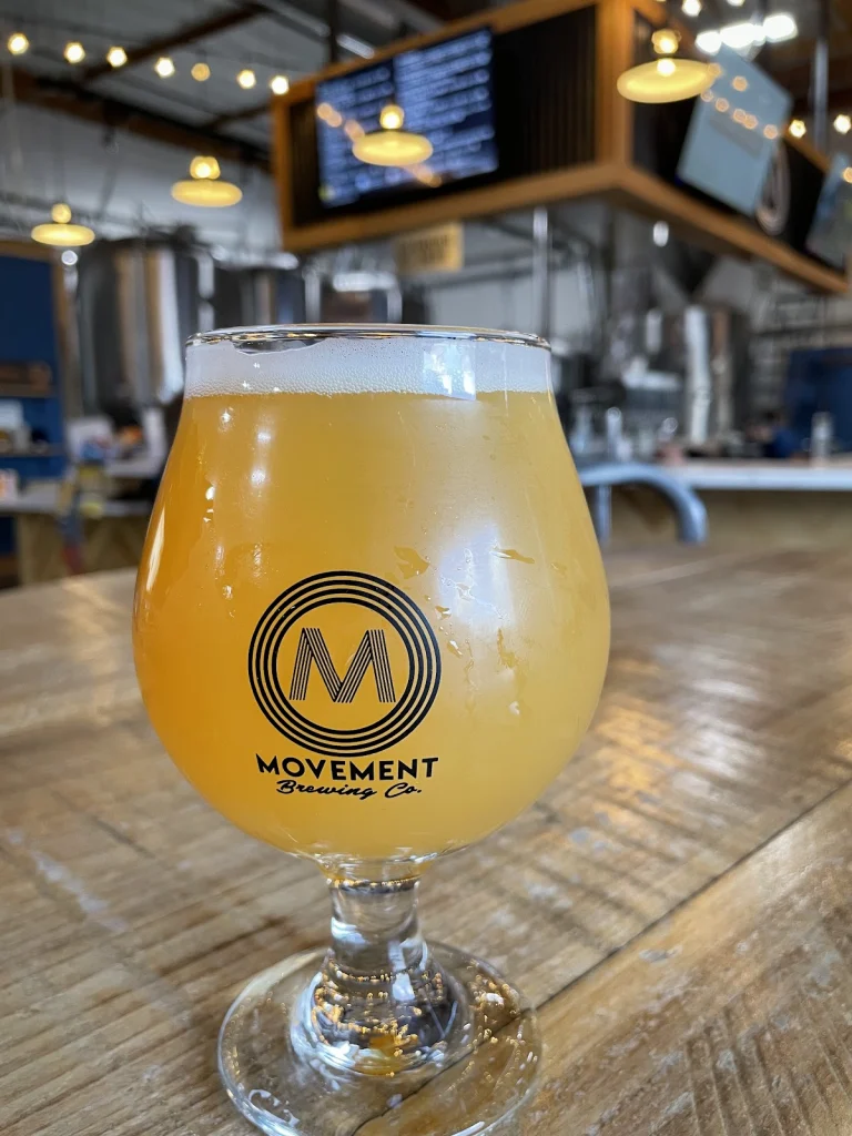 Movement Brewing, a dog-friendly bar in Rancho Cordova, California