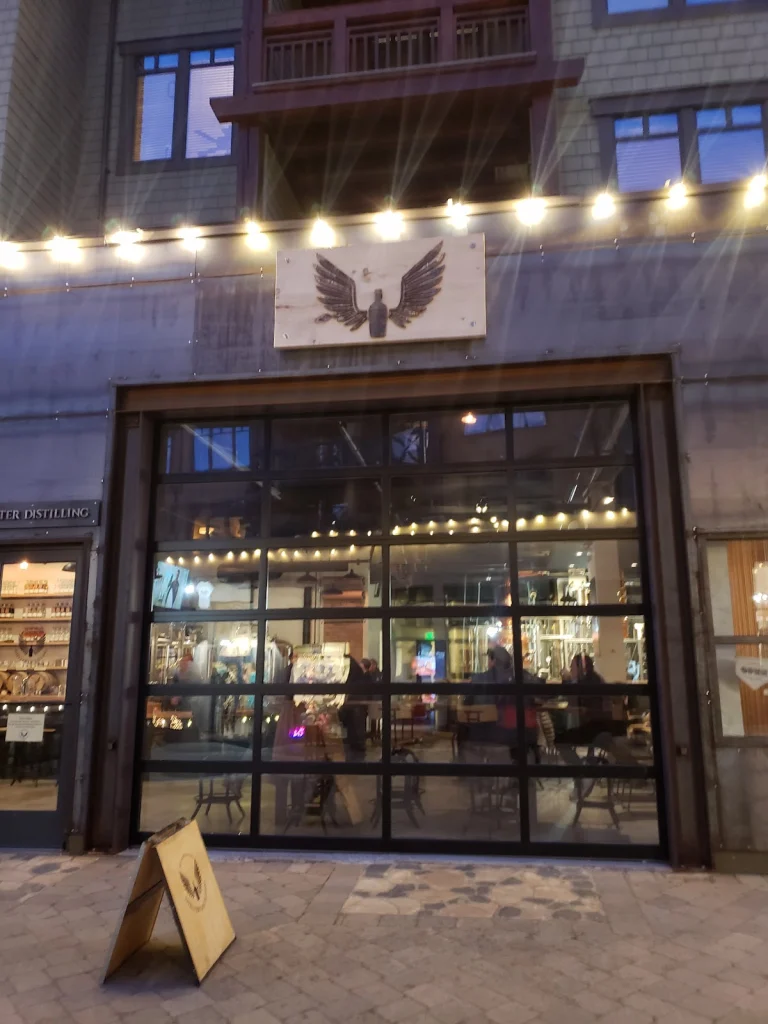 Shelter Distilling, a dog-friendly restaurant in Mammoth Lakes, California