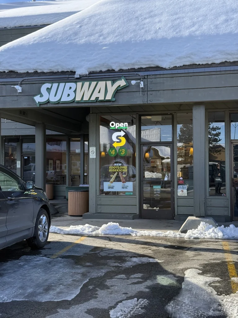 Subway, a dog-friendly restaurant in Mammoth Lakes, California