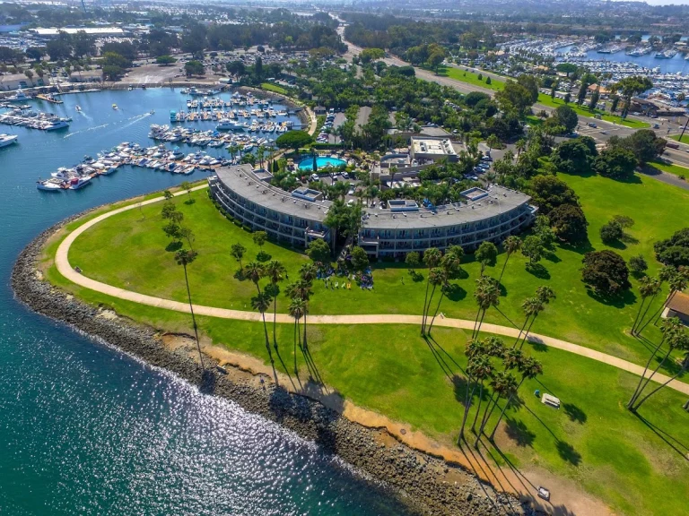 The Dana on Mission Bay, a dog-friendly restaurant in San Diego, California