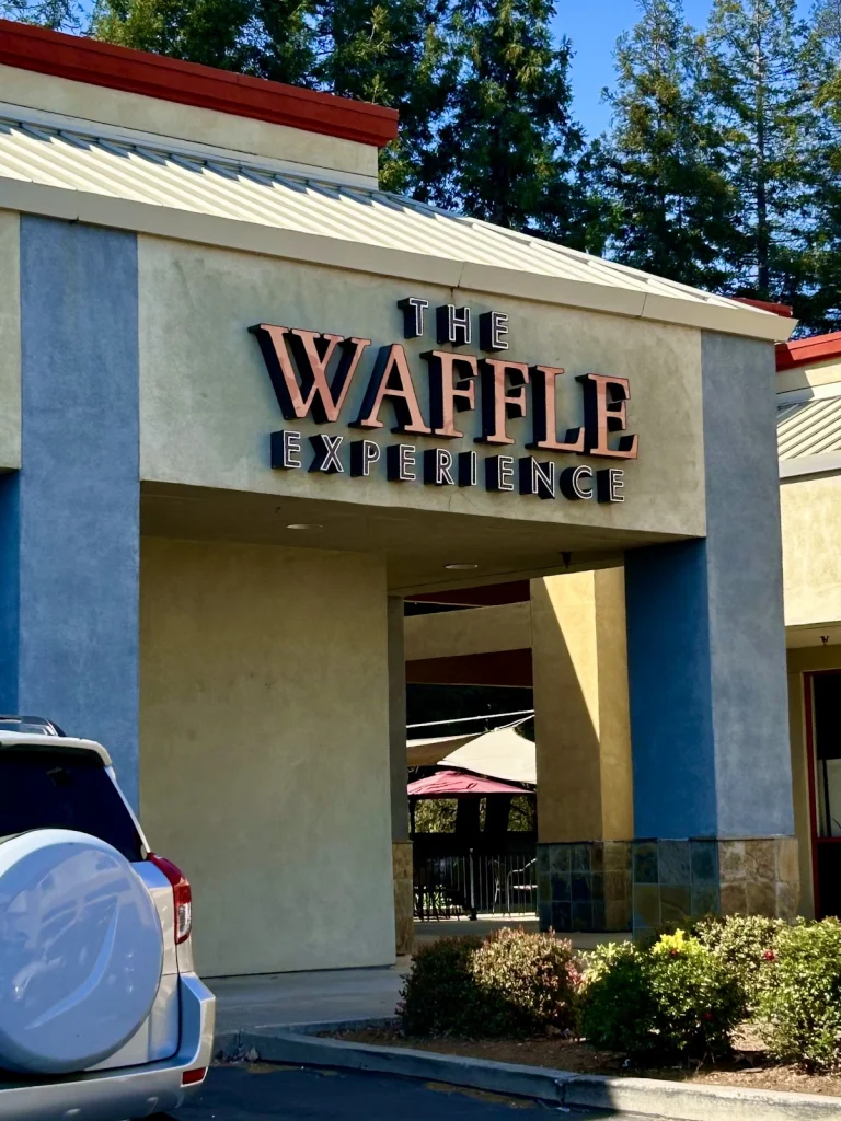 The Waffle Experience, a dog-friendly restaurant in Sacramento, California
