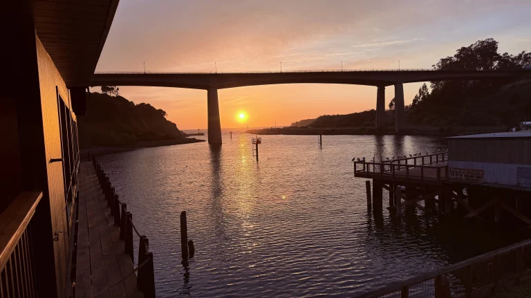Sunset from The Wharf restaurant., story 3. Photo by Dave Kendrick.